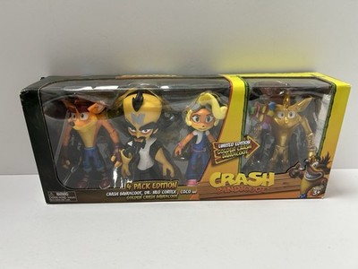Crash Bandicoot Crash, Dr. Neo Cortex, Coco & Golden Crash Action Figure 4-Pack