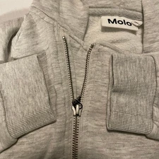 Molo Kids Grey Asymmetrical Zip Sweatshirt Size 128