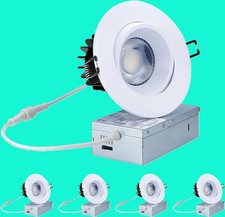 For 20ft High Ceiling 1200lm 4 Inch 15W LED Canless Recessed Gimbal Downlight 5C