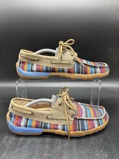 TWISTED X Women s Aztec Serape Bomber Moccasins Driving Shoes Size 6.5M WDM0076