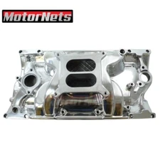 Polished Alum. Vortec Dual Plane Intake Manifold For SBC 1957-86 Chevy 327 350 