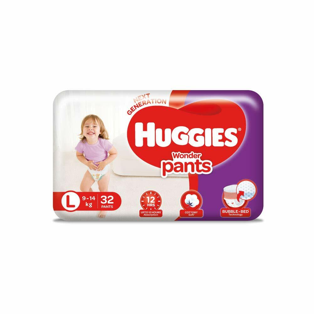 Huggies Wonder Pants For Babies Disposable Diapers Large Size 32