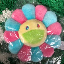 Takashi Murakami Flower Cushion Pillow plush 30cm. Pink Blue kaikai kiki Rare