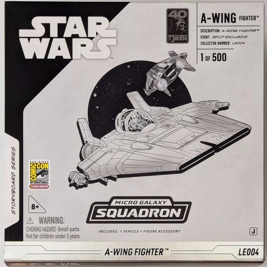 SDCC 1 из 500 Star Wars Micro Galaxy Squadron A-Wing Fighter LE004 Jazwares игрушка - Изображение 2 из 4