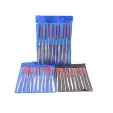 Professional Diamond Needle File Set Half Round Taper & Flat Stone Glass Metal