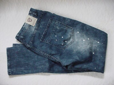 Encrypted Jeans Mens measured 35X31  Mildly Distressed Paint Splatter