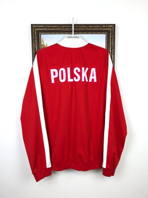 Nike Poland Football Jacket Soccer Track Top National Team Red