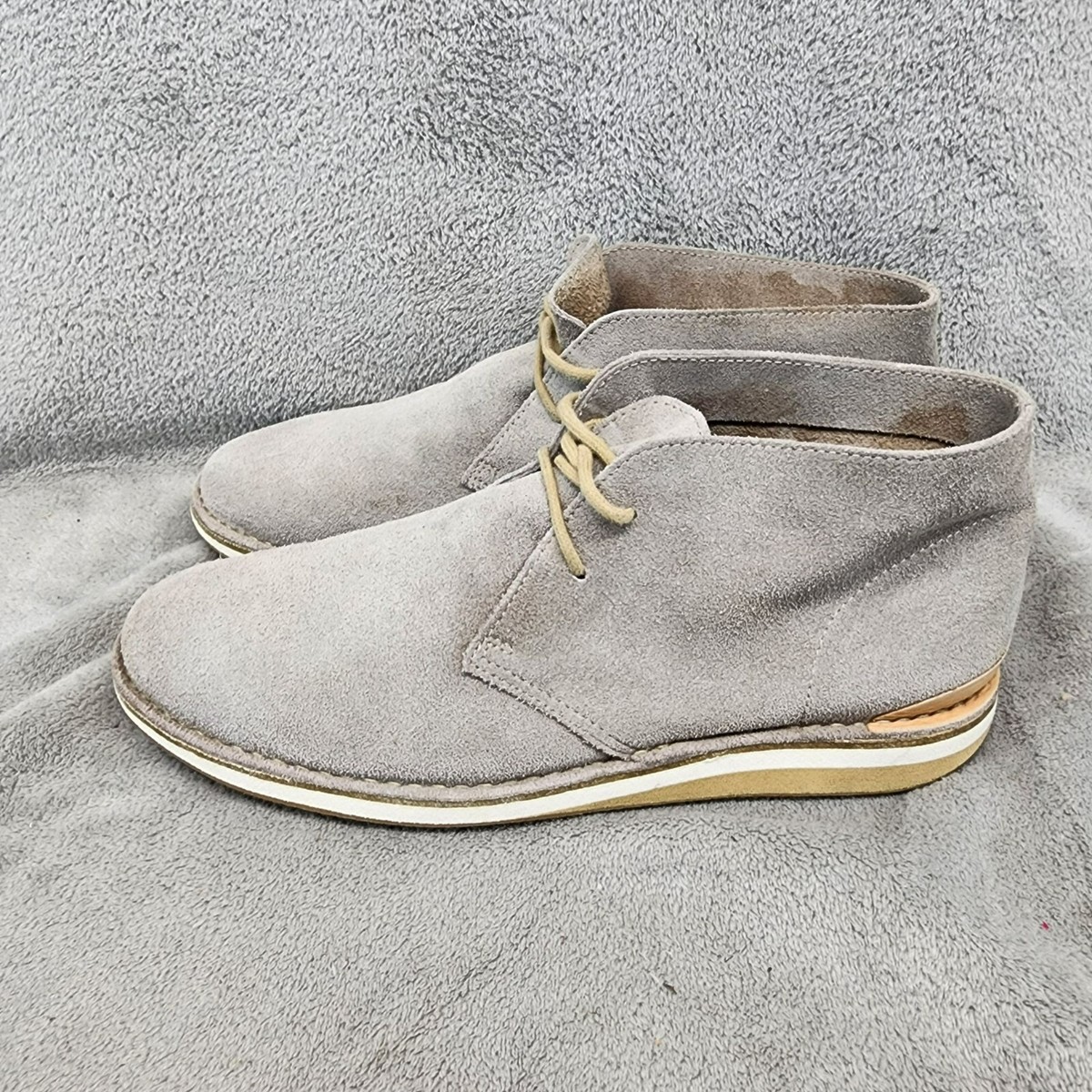Greats Shoes Mens Size 13 Tan Suede Lace Up Chukka Boots  display picture 2