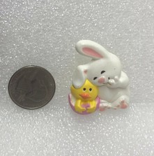 Easter Bunny w/ Chick Plastic Pin