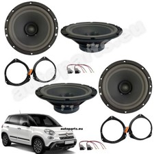 Kit 4 Casse Altoparlanti Anteriori Posteriori per Fiat 500L dal 2012 Doppio Cono