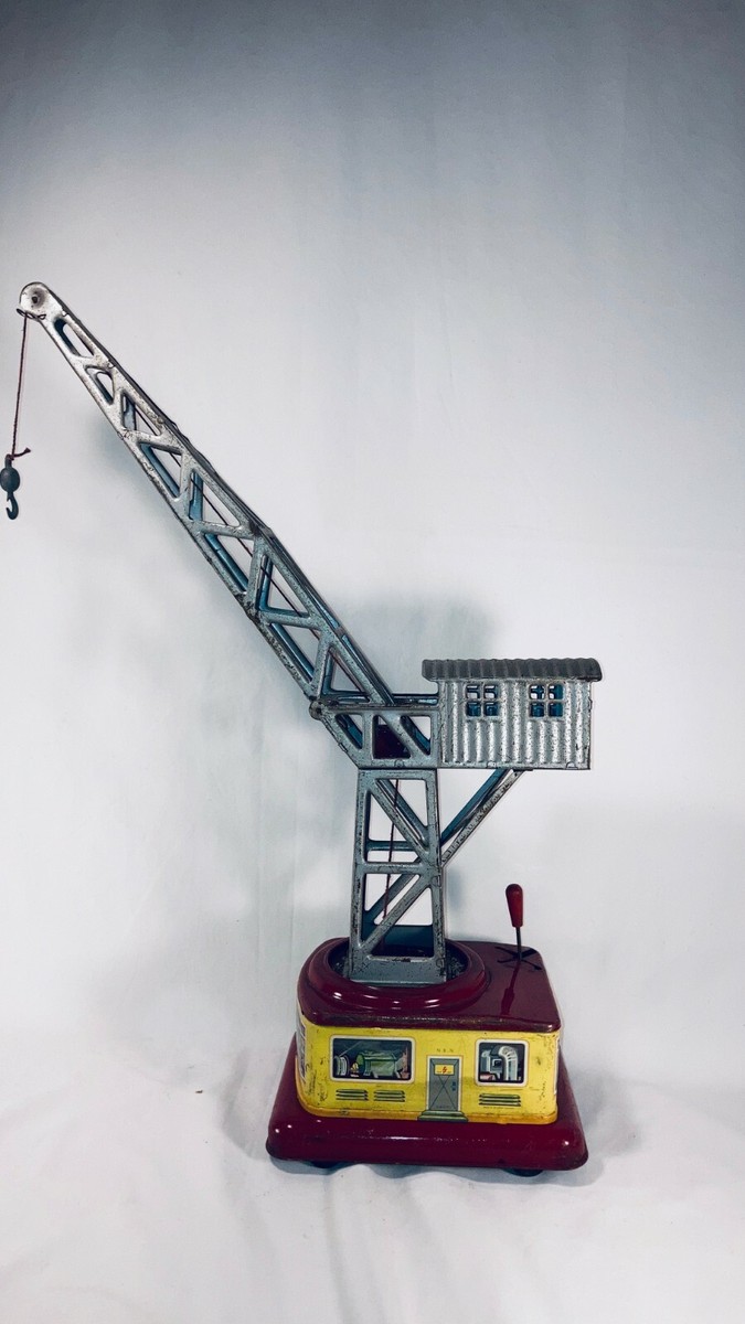 Vintage Dockyard / Railway Tower Crane Wind Up Toy West