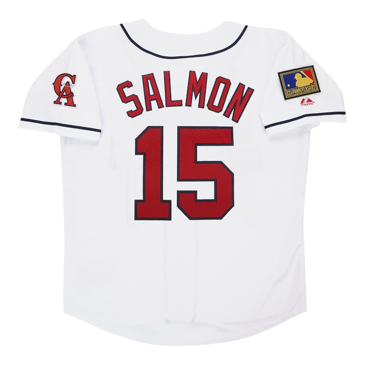 Tim Salmon 1994 California Angels Men's Home White Jersey w/ 125th Patch