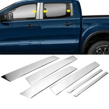 6x Polish Silver Stainless Window Pillar Post Panel Cover Fits 19-25 Ranger 4D