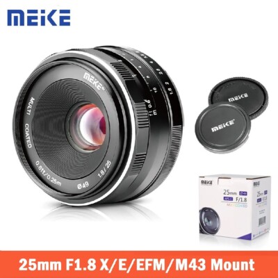 Meike 25mm F1.8 APS-C Manual Focus Prime Lens For Sony E/Canon EF-M/Fuji XF/M43