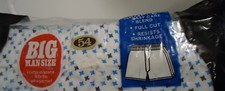 NOS 3 pk sz 54 1977 Hanes GEOMETRIC Boxer Shorts No Snap Cotton Blend US Bigman