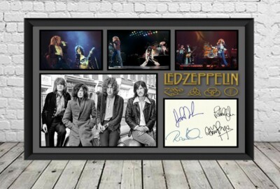 Led Zeppelin signed Foto Poster handsigniert Memorabilia