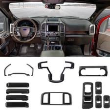 For 2015-2020 Ford F150 Carbon Fiber Interior Central Full Trim Cover 14pcs Set