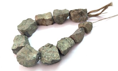 1 Strand Natural Pyrite Nuggets Rough Smooth 12x18-16x23mm Beads 8''inch