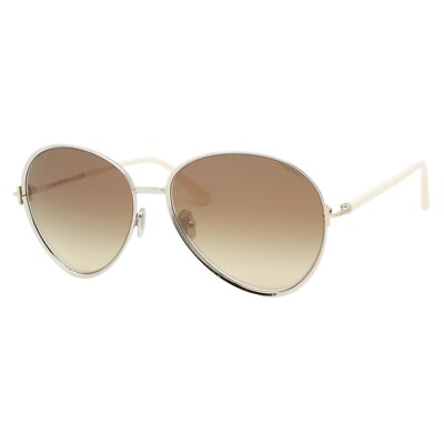 Tom Ford Rio 1028 16G Silver Ivory Gradient Women display picture 3