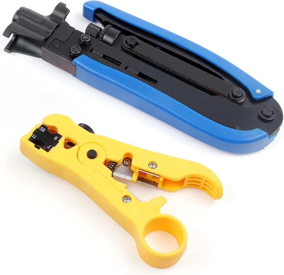 Versátil herramienta de prensado y pelado de cables coaxiales: kit esencial para proyectos hágalo usted mismo Foto 3 de 4