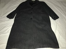 Komitor Coat Womens Vintage Wool Nylon Blend Black Made In Usa