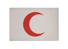 Aufn&auml;her Roter Halbmond Fahne Flagge Aufb&uuml;gler Patch 9 x 6 cm