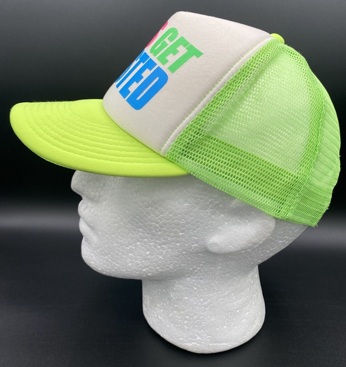 VTG Lets Get Wasted Snapback Mesh Foam Trucker Hat By Cobra Spring