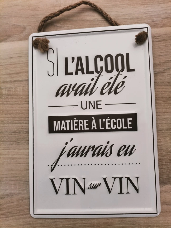 Plaque métal laqué métal 3D blanc humour - Photo 1/1