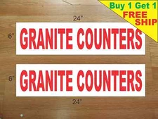 GRANITE COUNTERS 6"x24" REAL ESTATE RIDER SIGNS Buy 1 Get 1 FREE 2 Sided