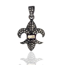 925 Sterling Silver Fleur De Lis Fashion Charm Pendant gift for her