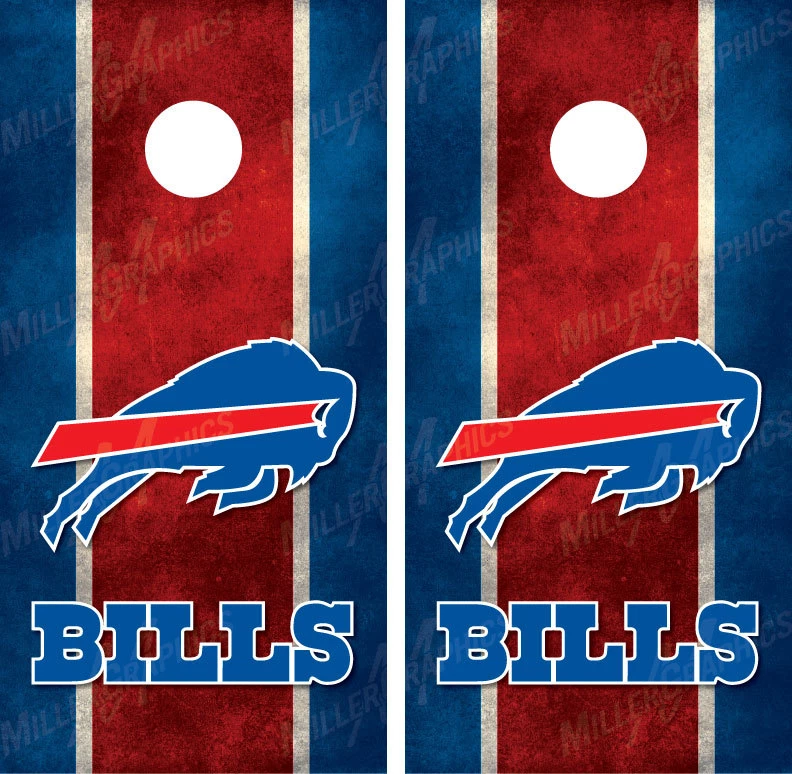 MILLER GRAPHICS Buffalo Bills Cornhole Board Decal Wrap Wraps