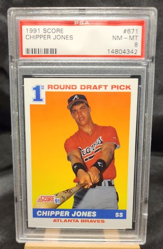1991 Score Chipper Jones # 671 1st Round Draft Pick Rookie Card