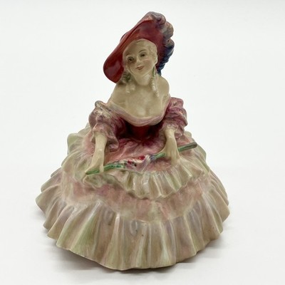 Royal Doulton Evelyn HN 1622 Figur Dame mit Fächer Vintage Bone China Top Zustand