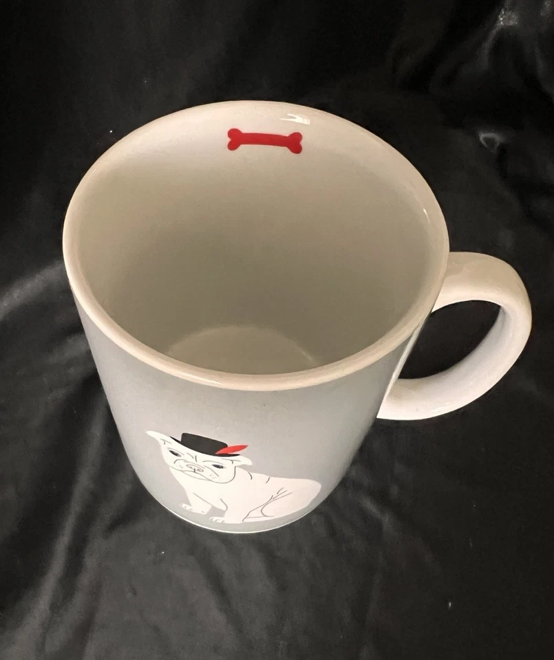 Fringe Studio Collector Bulldog Mug Dog In English Bowler Hat W/Red Feather - Image 3 of 4