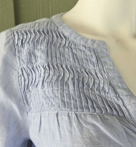 JOIE Pale Blue Linen Tunic Top Small S - Picture 2 of 4