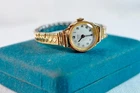 Rolex Tudor vintage 9ct Gold Ladies wrist watch with box and advertising paper