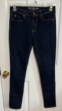 US Polo Assn Women  s Skinny Jean 32/30 Mid Rise Stretch Dark Wash