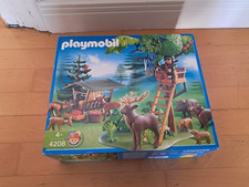 Playmobil 4208 Hochsitz mit Wildfütterung Wald Jäger Wildschweine Förster Tiere