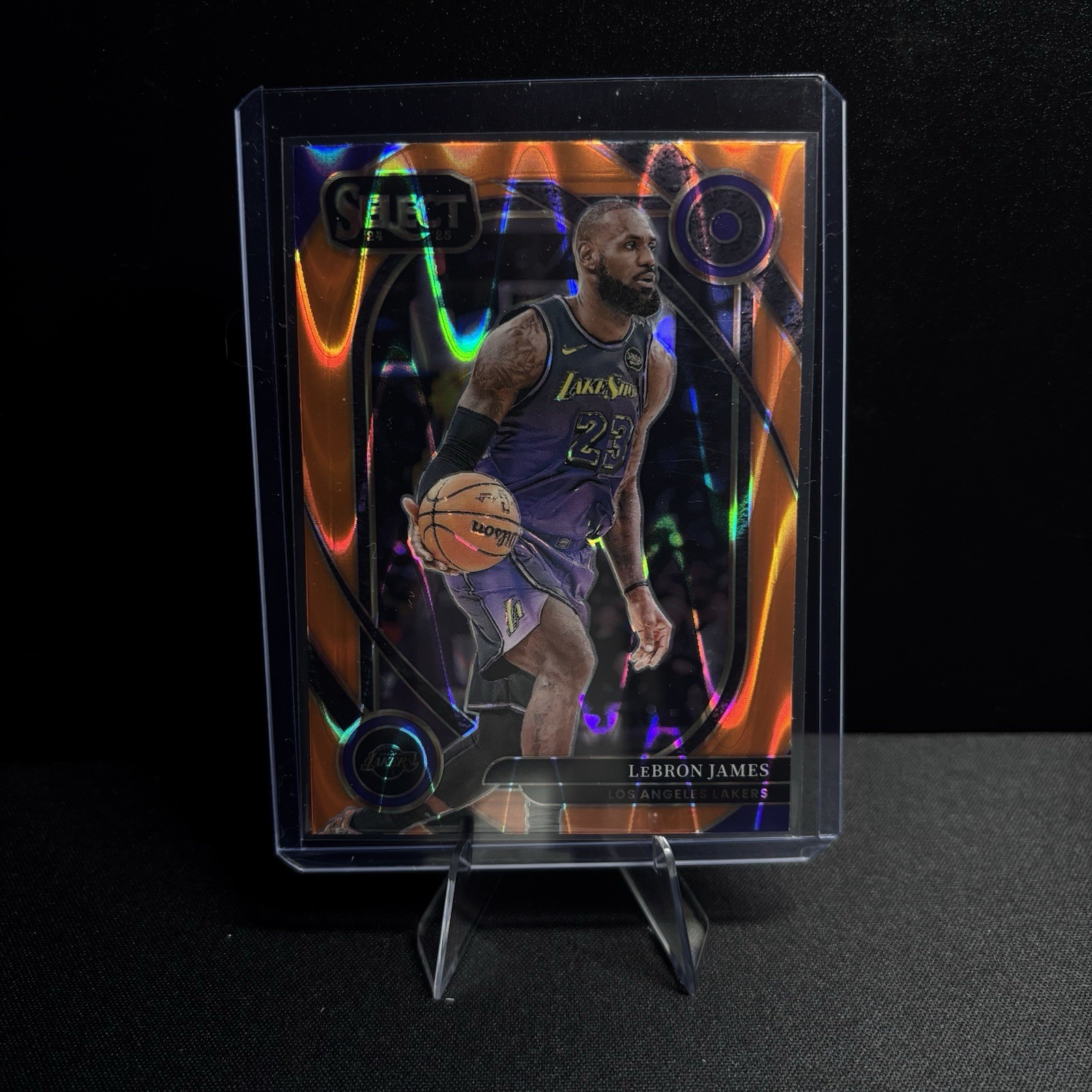 2024-25 Select LeBron James Courtside Orange Tectonic Prizm #241 Lakers