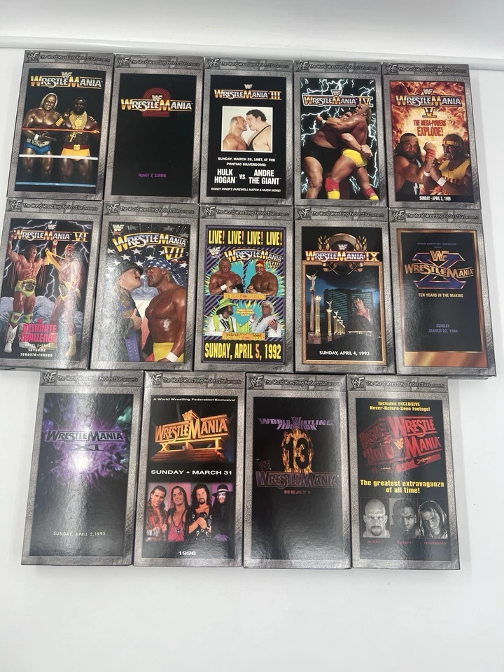 WWF WrestleMania - The Legacy Box Set (Wrestlemanias 1-14) Vintage VHS RARE Hulk - Image 2 of 4