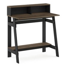 Pemberly Row Contemporary Wood A-frame Computer Desk in Columbia Walnut