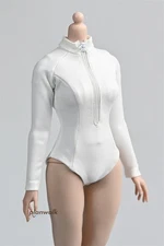 Fit 12" Action Figure 1/6 Female Clothes White Jumpsuit Bodysuit Gift Selection 