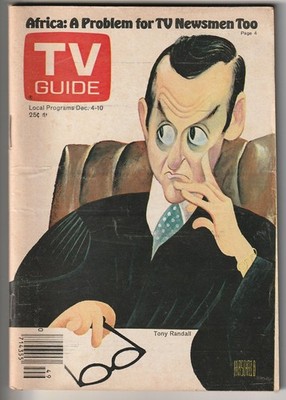 TV GUIDE (December 4-10, 1976) Tony Randall by Al Hirschfeld