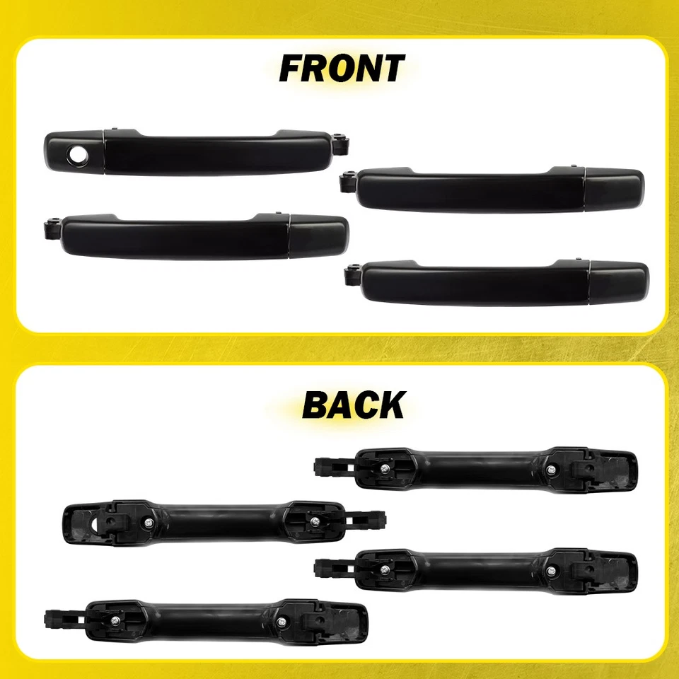 For 2005, 2007-2008 Nissan Maxima Outside Exterior 4Pcs Set Door Handles Black - Imagem 4 de 4