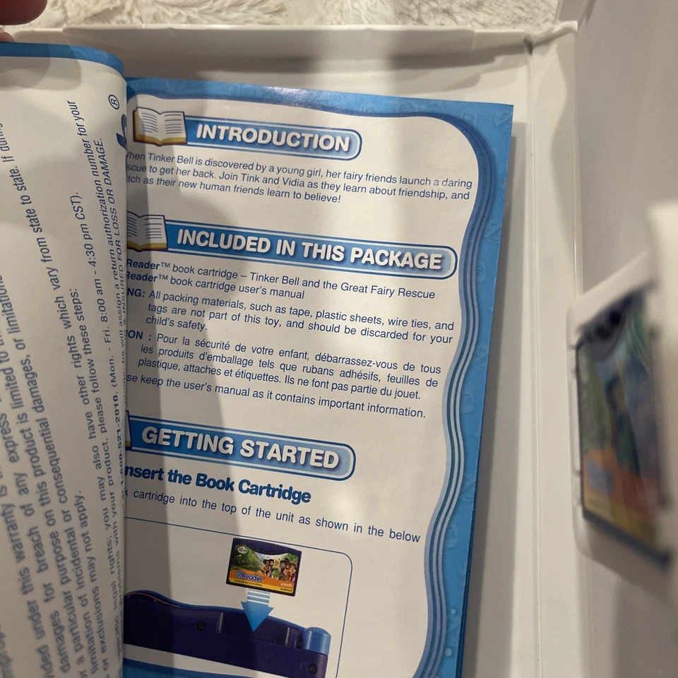 V Tech Animated E-Book System V Reader Disney Fairies Tinker Bell Great rescue - Image 3 of 4