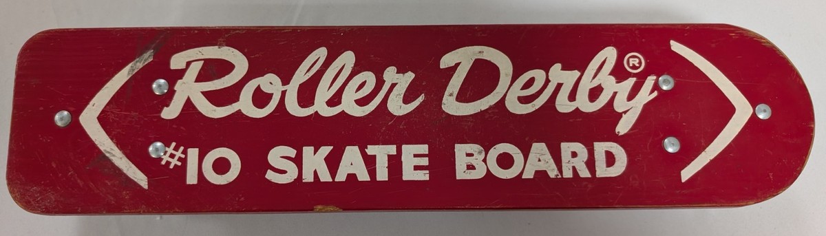 Vintage 1960's ROLLER DERBY #10 Skateboard With Metal Wheels Great