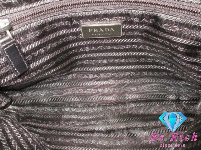 PRADA Shoulder Bag Pocono Black Nylon Logo Bag Shoulder Crossbody Men Women Used thumbnail 3