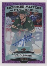 2019 O-Pee-Chee Platinum Rookie Autos Violet Pixels Nico Sturm #R-ST Auto 0c2b