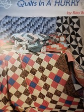 A1 AMERICAN SCHOOL OF NEEDLEWORK 1991, QUILTS IN A HURRY PATTERN LEAFLET R3