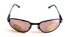 NWT Vintage 90's Rectangle Metal Retro Style Sport Sunglasses D. Gunmetal